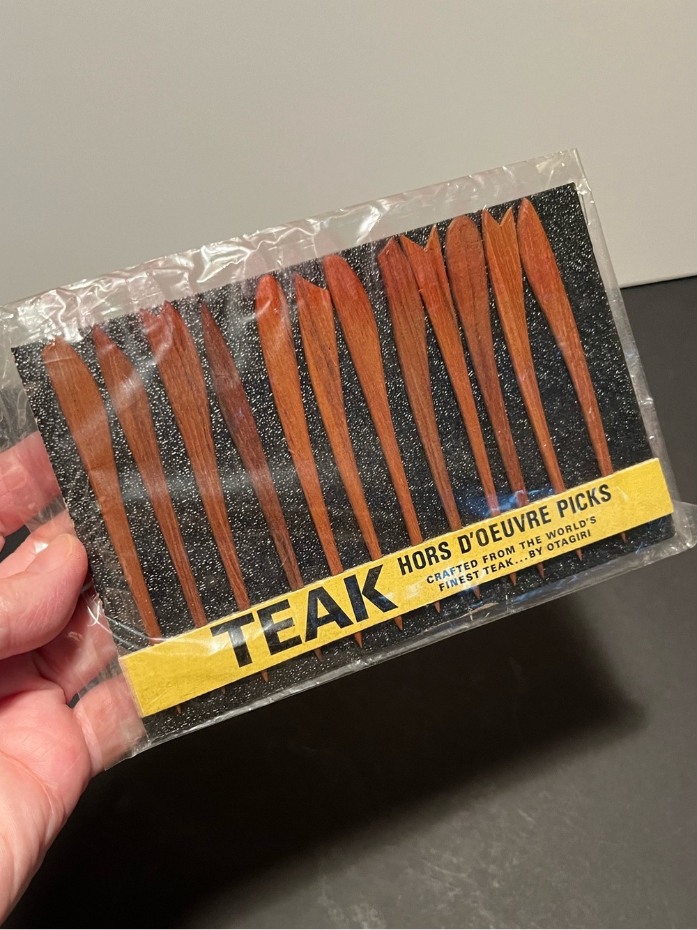Vintage Otagiri Teak Hors D’oeuvre Picks, set of 12, made in Japan